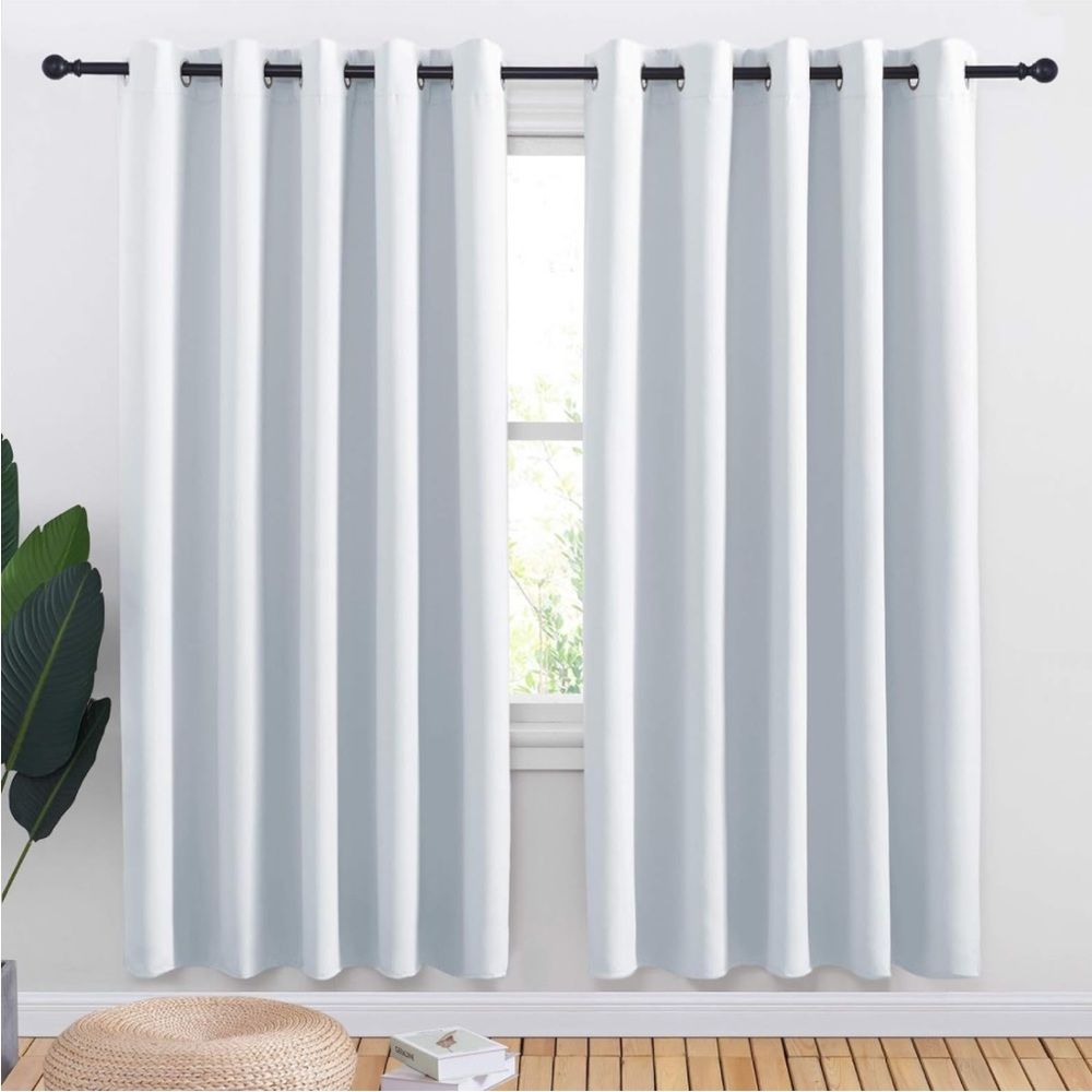 Light gray blackout curtains